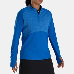 FootJoy Nwt Heather Block Half-Zip Mid-Layer Women In Royal Blue Size Small